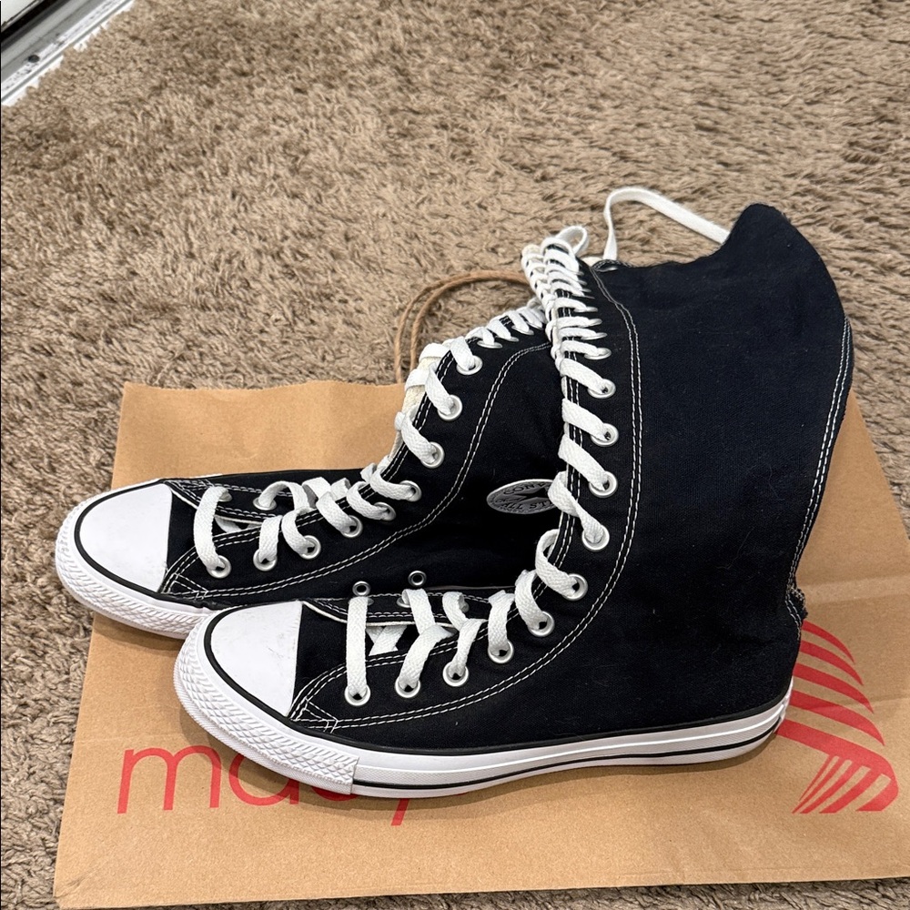 Converse Women's Black and White High-Top Sneakers